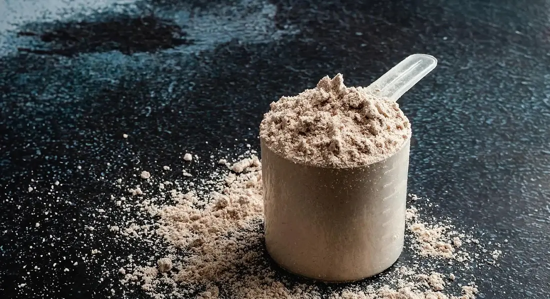 Whey protein powder scoop